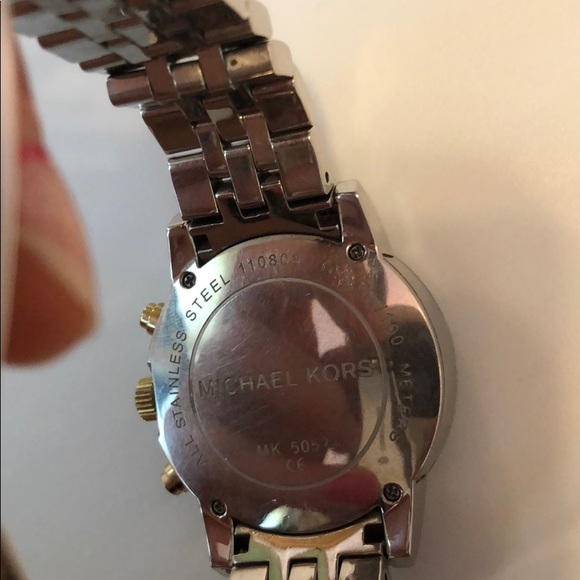 Michael Kors Two-Tone Mother of Pearl Faced Watch - Picture 5 of 7